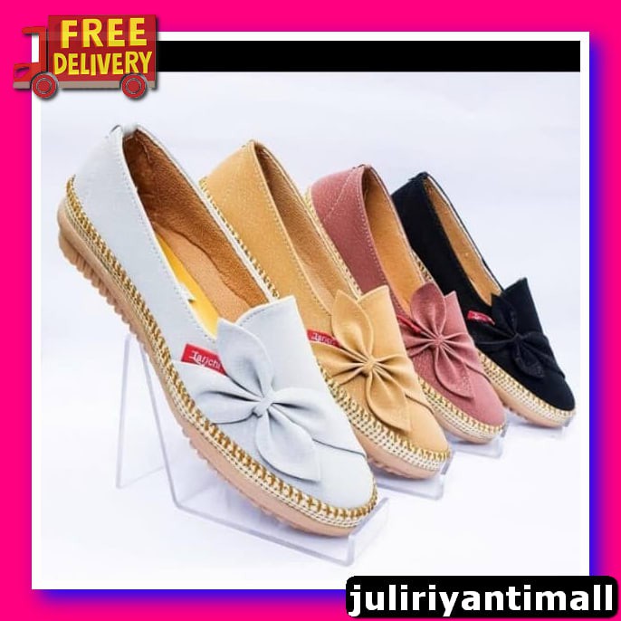 Sepatu Flat Shoes Import Spicer Pita Murah Terbaru Empuk Nyaman L HF662 Sepatu Flatshoes Teplek Ku