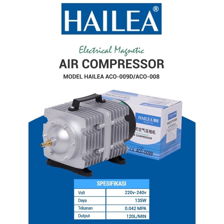HAILEA ACO-009D / ACO-008 AIR COMPRESSOR POMPA UDARA AERATOR AIR PUMP