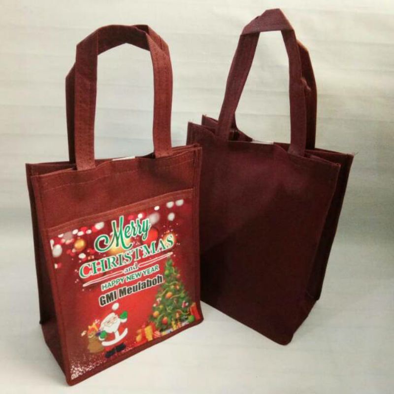 

CUSTOM tas souvenir natal model tenteng kantong
