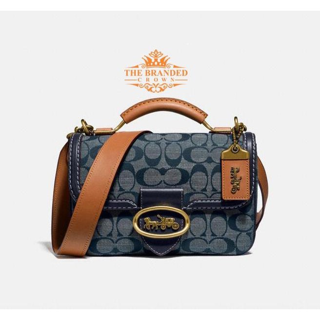 promo baru| Tas Coach 3630 Riley Top Handle 22 In Signature Chambray |Shoulder Bag Wanita