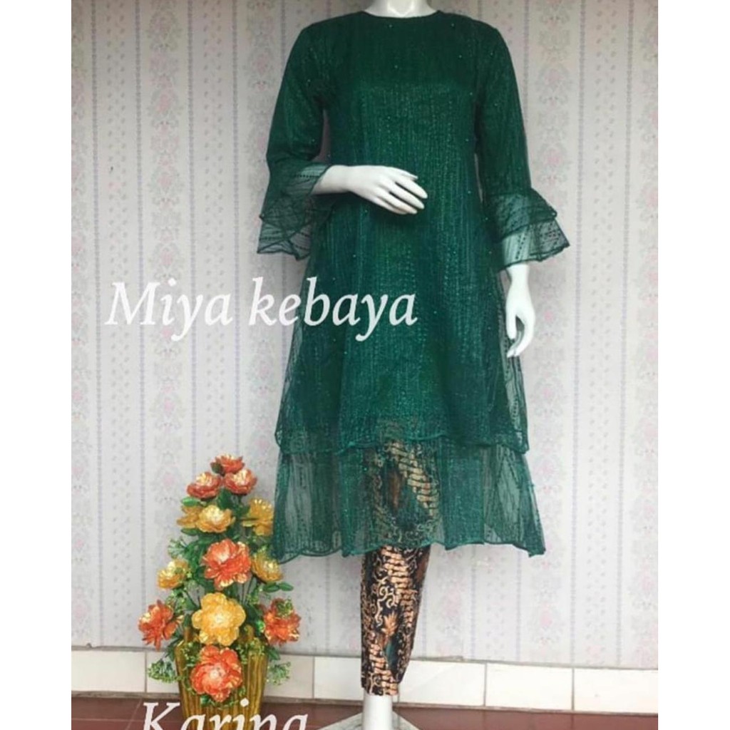 TERBARU LONG TUNIK TULLE MUTIARA BORDIR / LONG TUNIK TULLE MUTIARA BORDIR / LOMH TUNIK PESTA