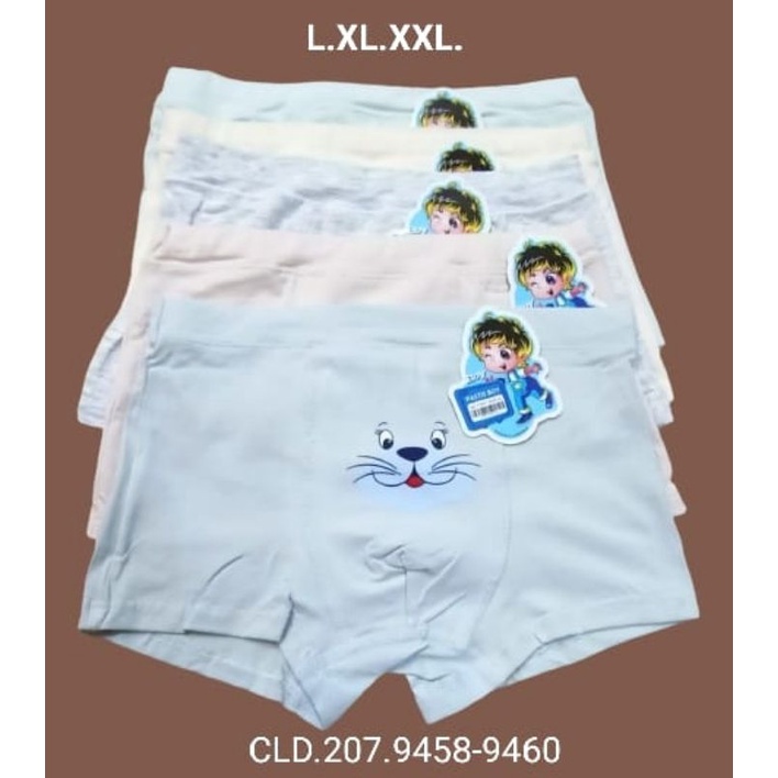 Celana dalam boxer anak laki karet tipis isi 3 katun sablon 4-14 tahun / pakaian dalam anak /sempak