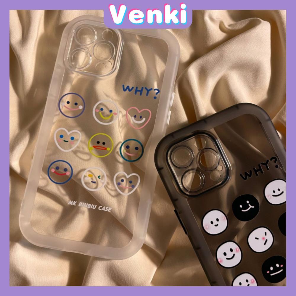 iPhone Case Silicone Soft Case Clear Case Airbag Shockproof Protection Camera Smooth Frosted Cartoon Smiley Compatible For iPhone 11 Pro Max 13 Pro Max 12 Pro Max 7Plus xr XS Max