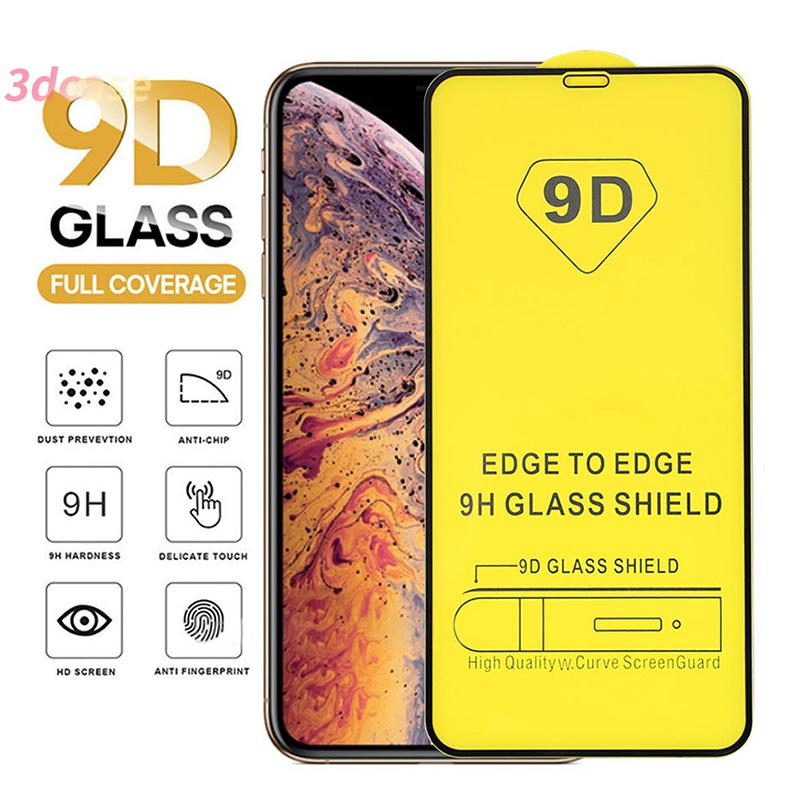 9H 9D Full Cover Screen Protector Tempered Glass untuk Realme C25 C21 C20 C15 C12 C11 2021 5 5S 5i 6i C17 7 7i C1 C2 C3 C3i C25S C20A 20 PRO Realme Narzo 20 10 10A 20A 30A OPPO A15 A15S A54 A7 A5S A3S A12 A9 A5 A53 2020 A1K A52 A72 A92 A93 A53S A11 A11K