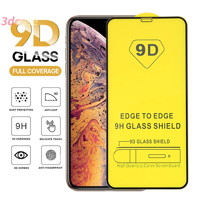 9H 9D Full Cover Tempered Glass untuk Xiaomi Redmi POCO X3 NFC X3 PRO Redmi 9C NFC 9A 9i 10X POCO M2 PRO Redmi Note 7 PRO 9 8 10 10S 9 PRO MAX 7S 9S OPPO A15 A15S A54 A53 2020 A93 A7 A5S A9 2020 A5 2020 A11 A12 A3S A12E Screen Protector