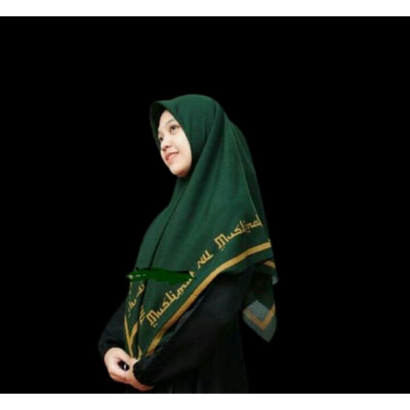 jilbab muslimat Hijau army