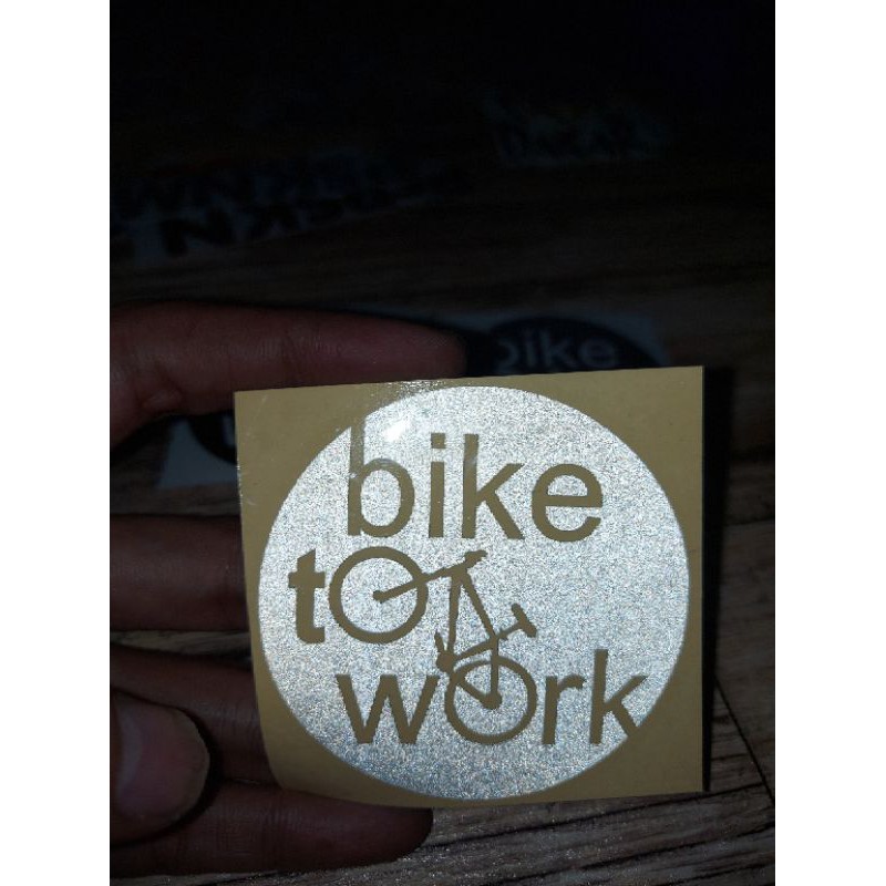 STICKER BIKE TO WORK CUTTING