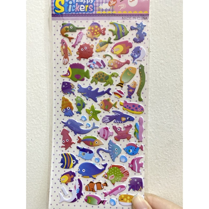 Sticker karakter pooh frozen boy girl music princess avenger 3D glitter-Fish