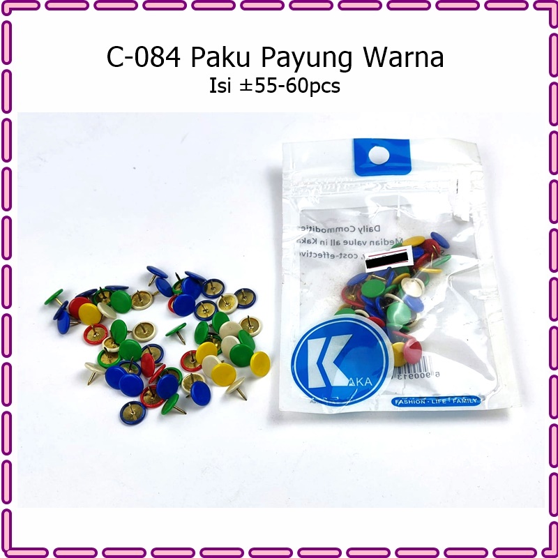 C-084 Paku Payung/Thumbtack Warna