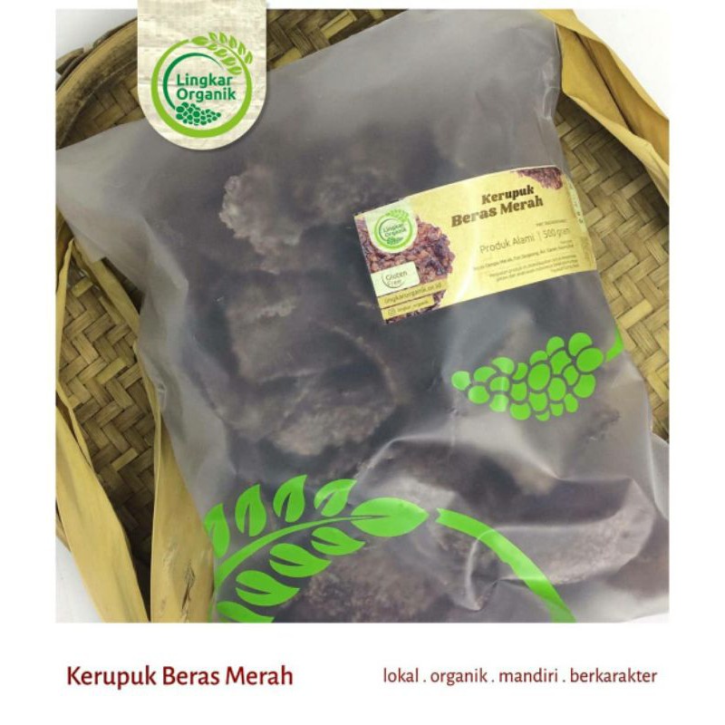 

krupuk beras merah lingkar organik 250 gr