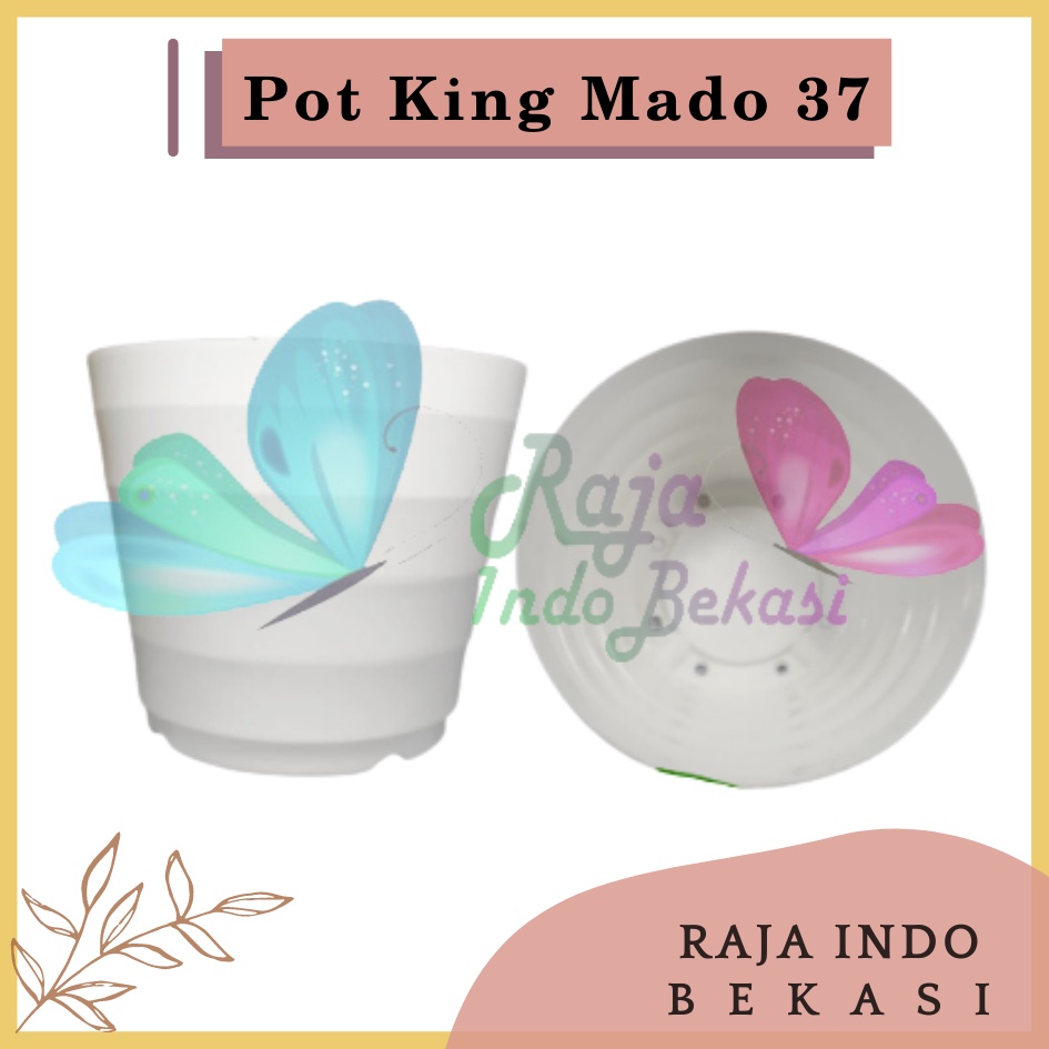 Pot King Mado 37 Putih Da 30 Cm By Garden Of Love Pot Plastik Besar Jumbo 40 50 60 Cm Untuk Tanaman Murah Grosir