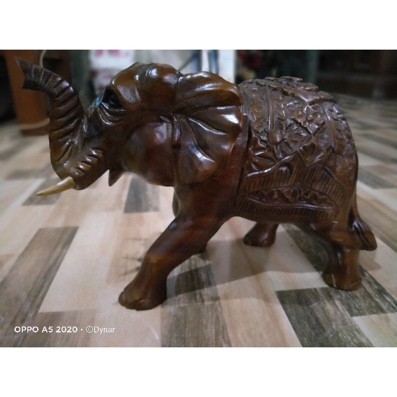 Jual Patung Gajah Kayu Panjang 30cm Indonesia Shopee Indonesia