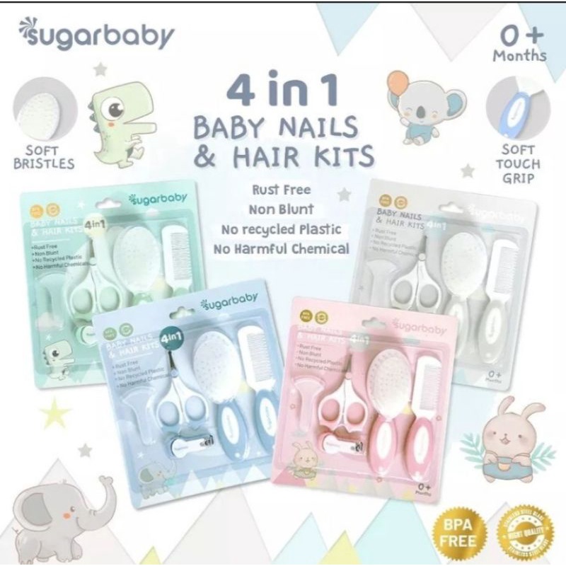 4in1 Baby Nail Perlengkapan Perawatan Kuku dan Rambut Bayi 4in1