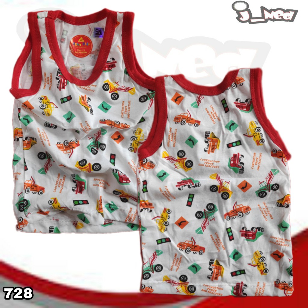 J728  SINGLET ANAK MOTIF TRUCK KAOS ANAK AGREE ART SM 056