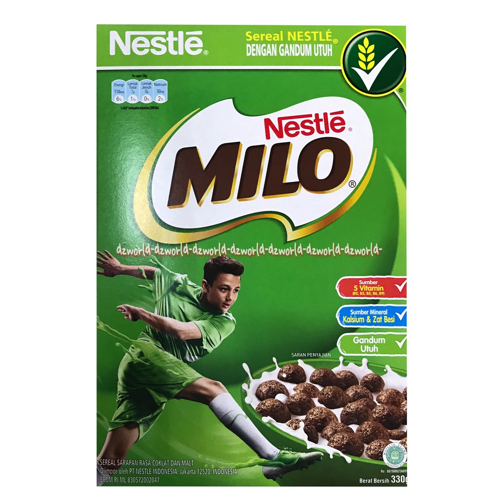 Milo Sereal Nestle Cereal Terbuat Dari Gandum Utuh Cocok Buat Sarapan 330gr