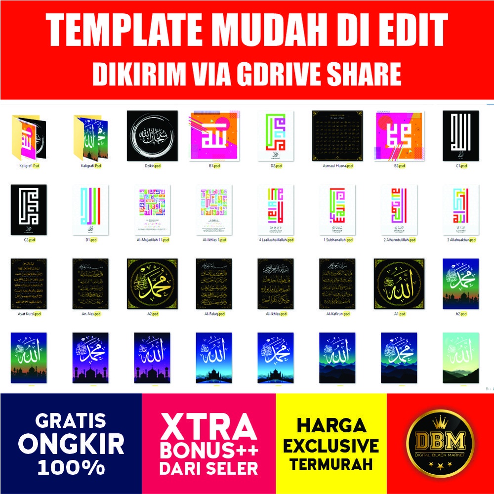 Kaligrafi Bundle Full Version - Adobe Photoshop &amp; Coreldraw - Business Branding