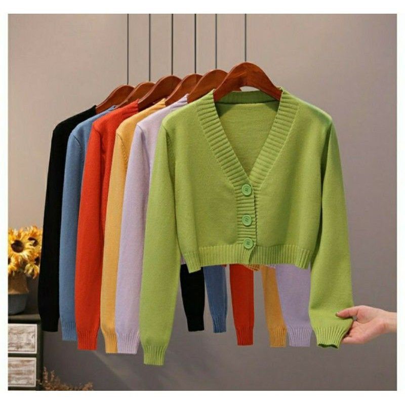 Cardigan Rajut Wanita V-Neck Melina//Bailey Cardigan