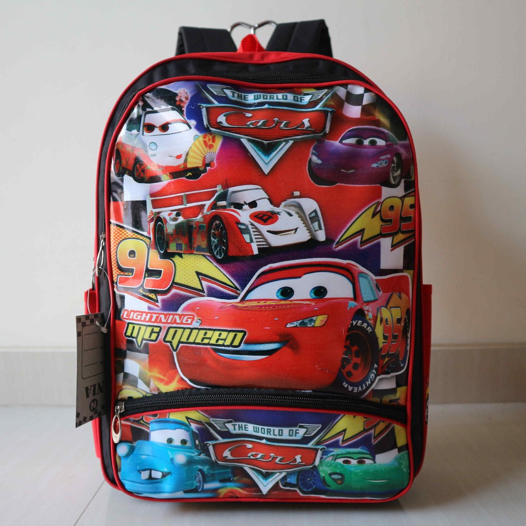 Jual Tas Ransel Kecil Untuk Anak Gambar Karakter Animasi Kartun Cars