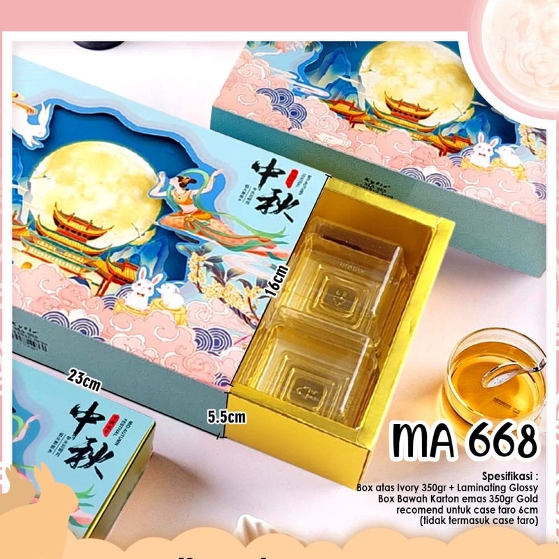 

Kotak kue mooncake box MA 668 isi 6 pcs