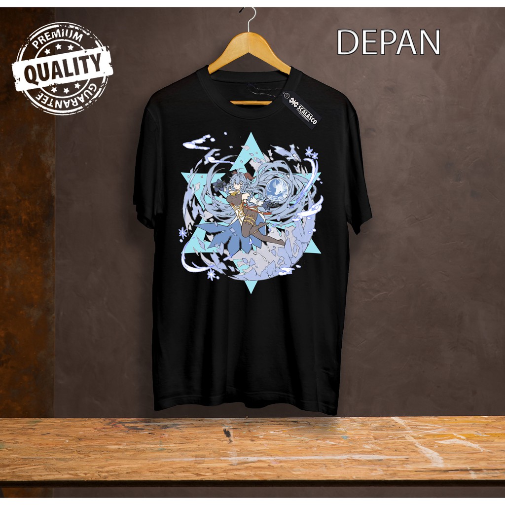 Kaos Tshirt Game Genshin Impact Ganyu  - Baju Wibu - Baju Otaku - Baju pria