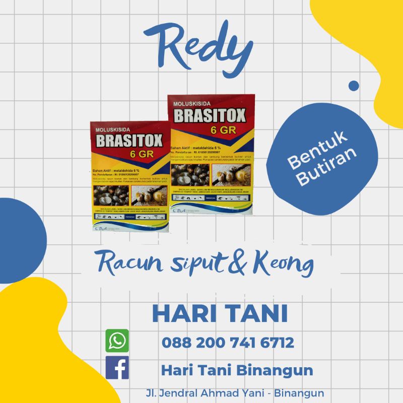 Racun Siput, Berkicot dan Keong Sawah Butiran Brasitox 250 Gr