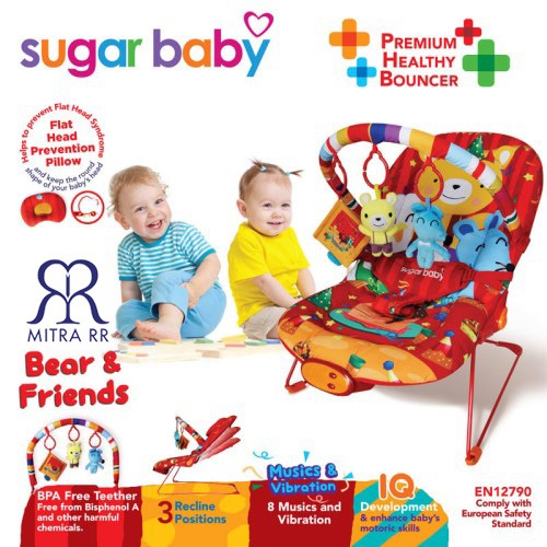 Sugarbaby Premium Healthy Bouncer 3 Recline – Bouncer Kursi Goyang Bayi Ayunan Bayi Sugar Baby