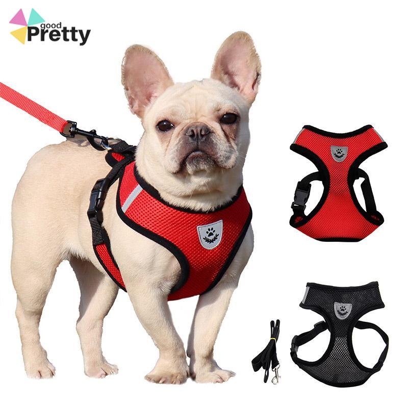 Pet Chest Back Leash Mesh Strip Reflektif Crossing Road Perlengkapan Hewan Peliharaan tahan aus - PD