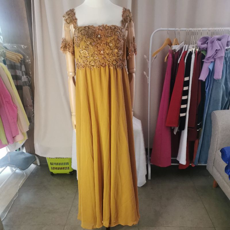 Baju / Gaun / Dress pesta Gold