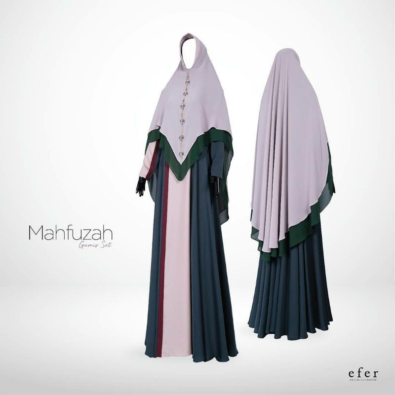 Mahfuzah Gamis Set syari by EFER Premium ( Mocca )