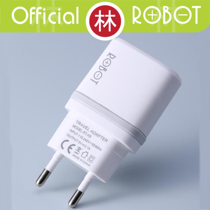 Robot RT-K9 12W Dual Output 2.1A With Data Cable Micro USB 1m