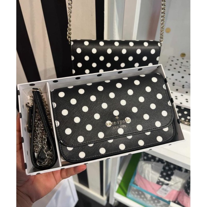 KATE SPADE GIFT BOX CROSSBODY POLKADOT