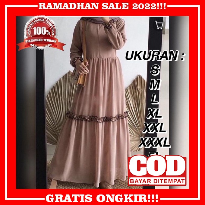 [Best Dress] Hilma Dress Bahan Satin Premium Tali Pinggir Busui Pusat Pakaian Gamis Syari Dress Orig