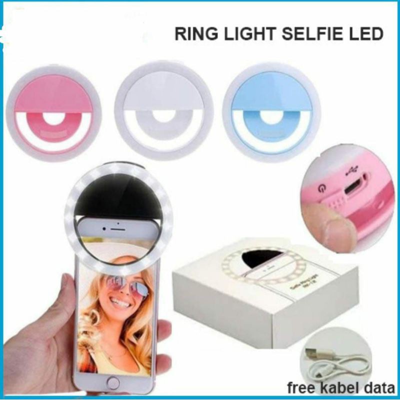 Jual Selfie Ring Light Rechargeable Shopee Indonesia