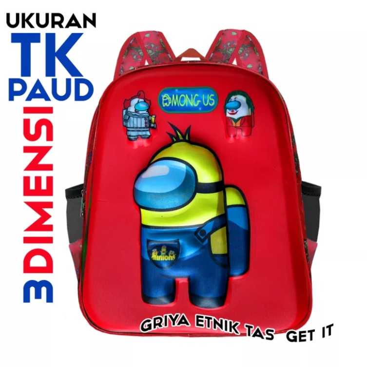 Tas Among Us Amongas Anak Laki laki TK PAUD Tas Sekolah Karakter Tas