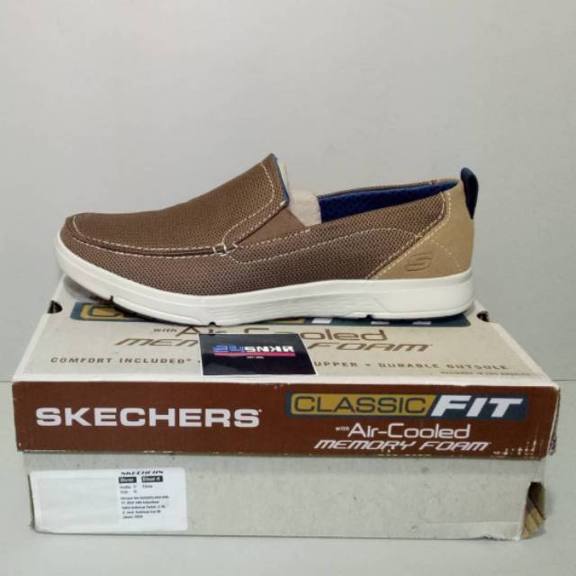 skechers air cooled memory foam beige