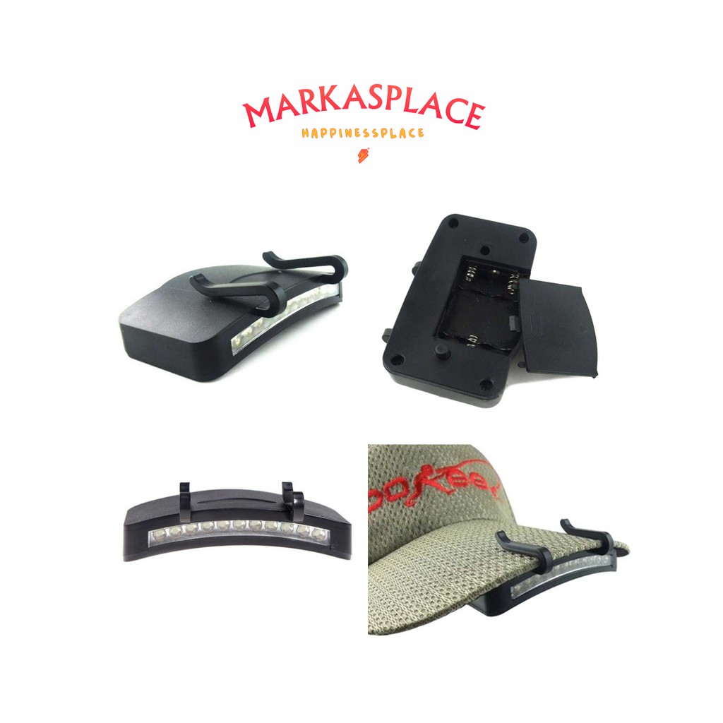 Senter Klip Jepit Topi LED Clip Headlamp