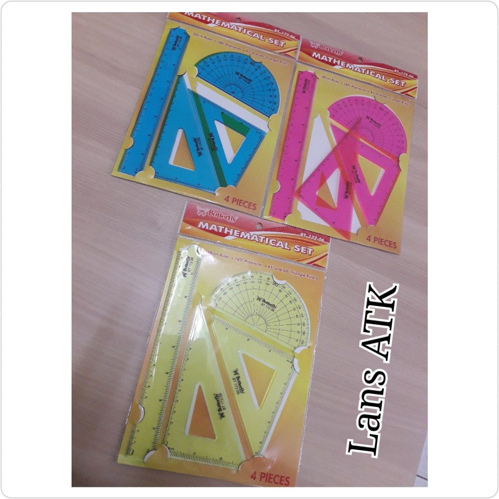 

GARISAN SET / PENGGARIS BUTTERFLY BT 172-06 ( SET ) ORIGINAL penggaris