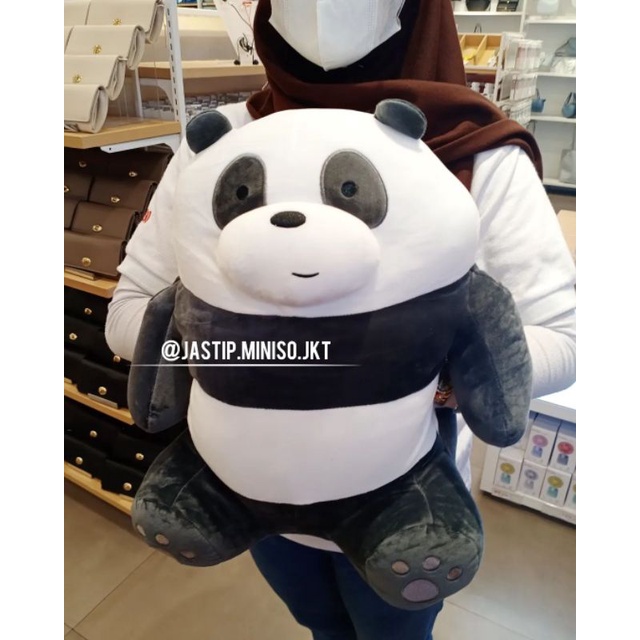 MINISO 🆕 Boneka Tangan PANDA / PANPAN JUMBO We Bare Bears (sz.46cm)