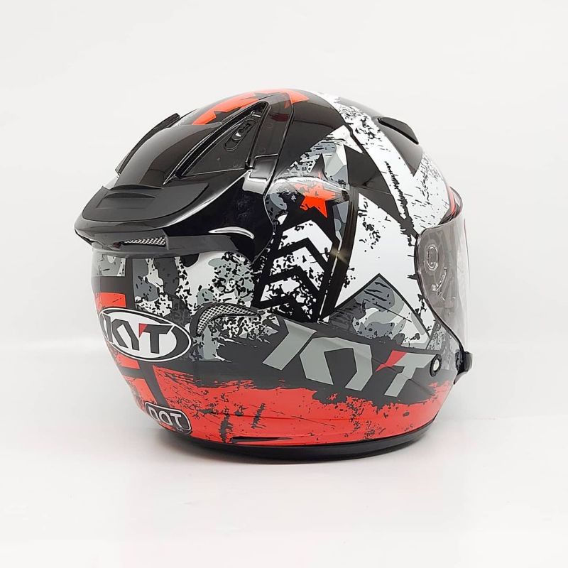 Helm KYT GALAXY Flat R BLACK DOFF & Motif Corak-8