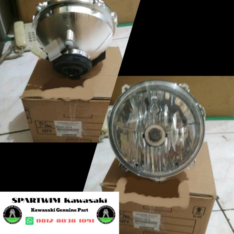 Headlamp reflektor lampu depan bulat head lamp W175 W 175 original kawasaki