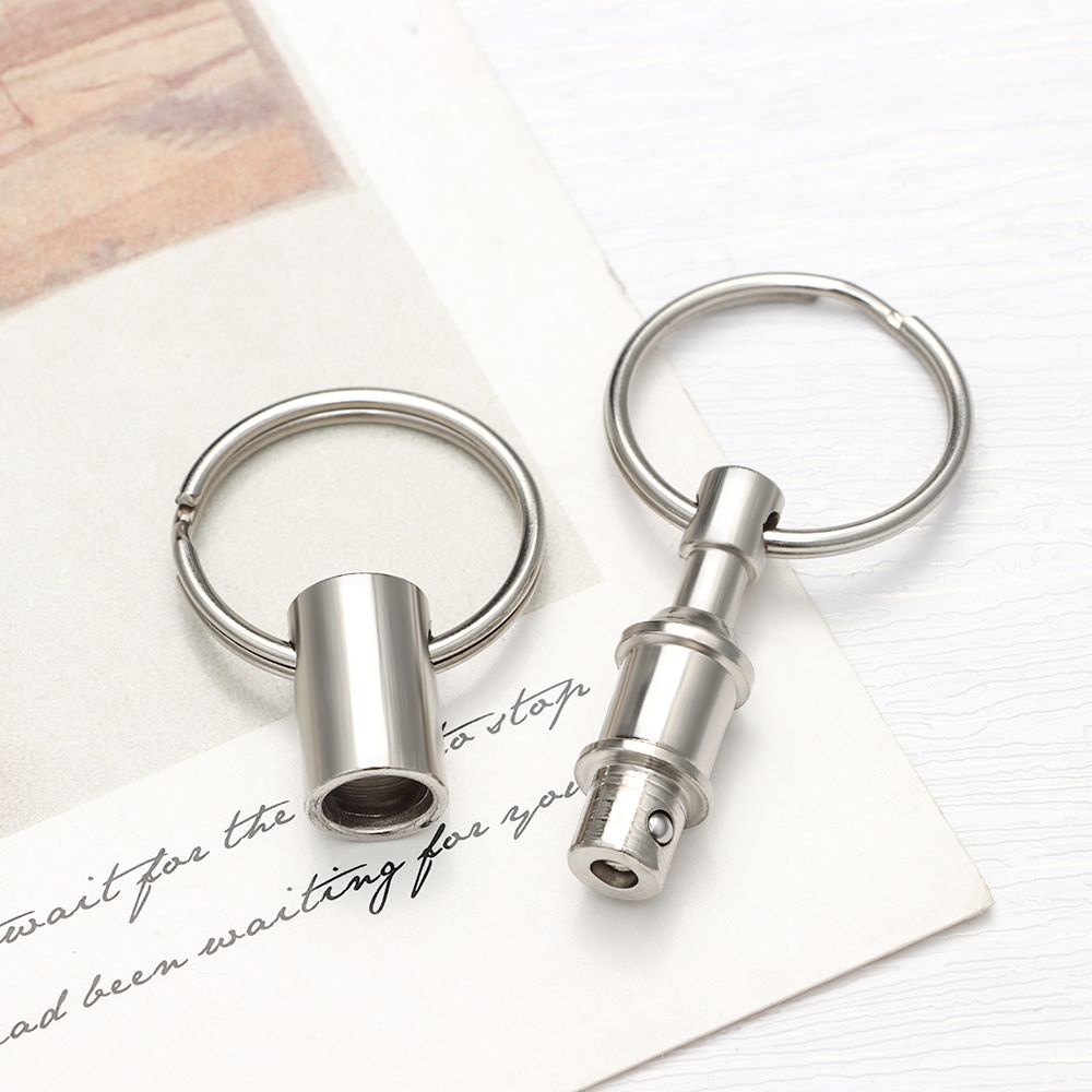 TOP Outdoor Keychain Adjustable Separate Key Ring Portable Separable Removable Disassemble Double Ring Child-mother Buckle