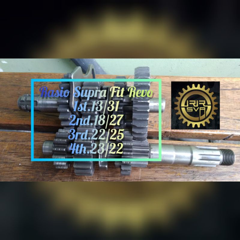 Gigi Rasio Racing Honda Supra Fit Revo Blade Racing Road Race ukuran Gigi 1st.13/31; 2nd.18/27; 3rd.