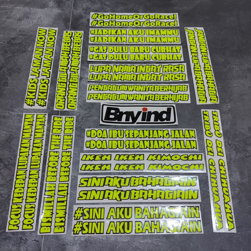 STICKER KATA KATA VISOR HELM STICKER MOTOR CUTTING