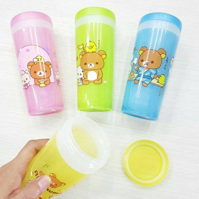 Gelas / Botol Minum Binatang, Pooh, Rilakkuma