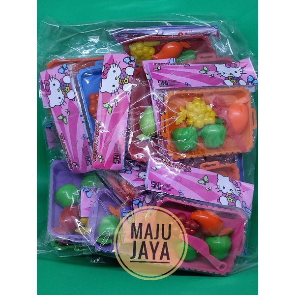 Mainan piring donut atau piring Buah isi 20 pcs