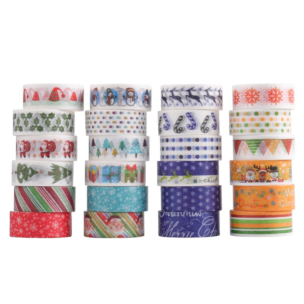 Nanas 24 Pcs/set Washi Tape Kualitas Tinggi Merry Christmas Gadis Hati Kecil Segar Kreatif Alat Tulis INS DIY Bahan