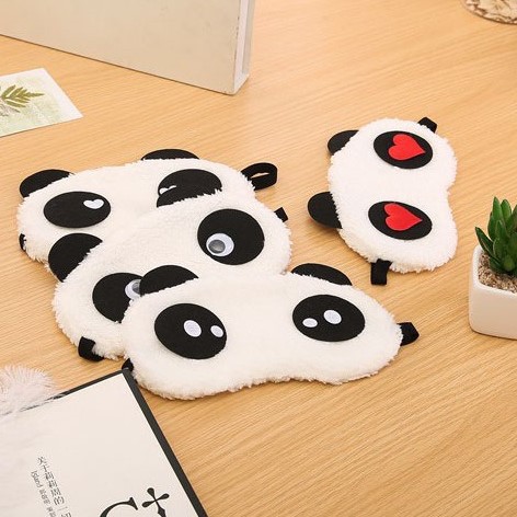 Diskon Shop - H682 Penutup Mata Tidur Karakter Panda / Sleeping Eye Panda Lucu / Eye Cover Cute