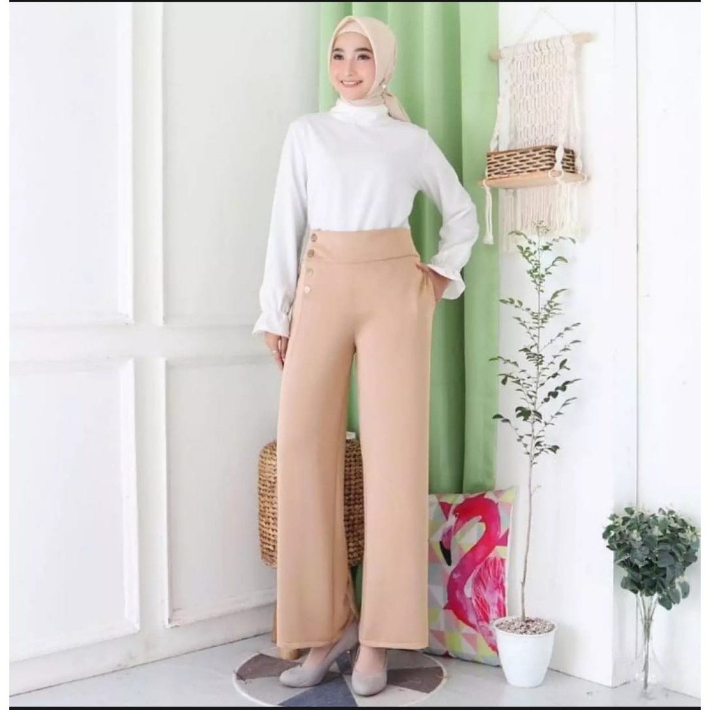 CELANA KULOT KANCING / CELANA KULOT CREPE JUMBO / KULOT CREPE / CELANA KULOT PREMIUM / CELANA KULOT WANITA / KULOT WANITA / CELANA PANJANG WANITA / CELANA WANITA