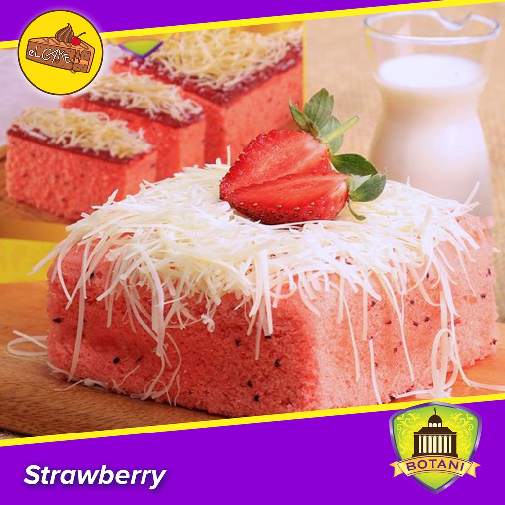 

Kue Bolu Strawberry Cake Strawberry Lapis Talas Botani by Sangkuriang, BSL, Kue Balok Lembut Asli