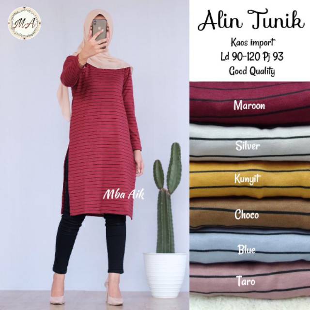Tunik kaos import  wanita
